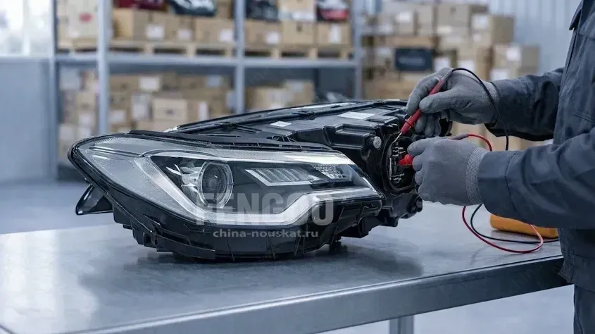 Проверка фар головного света