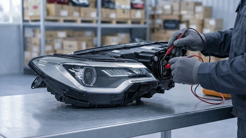 Проверка фар головного света