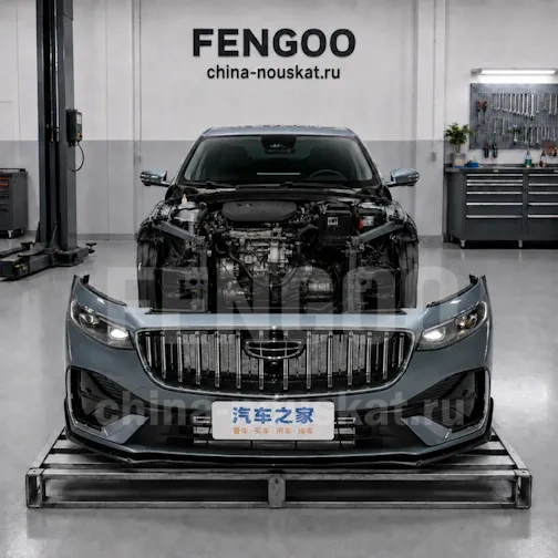 Бампер в сборе на Ноускат Geely Preface Restyling 2024 